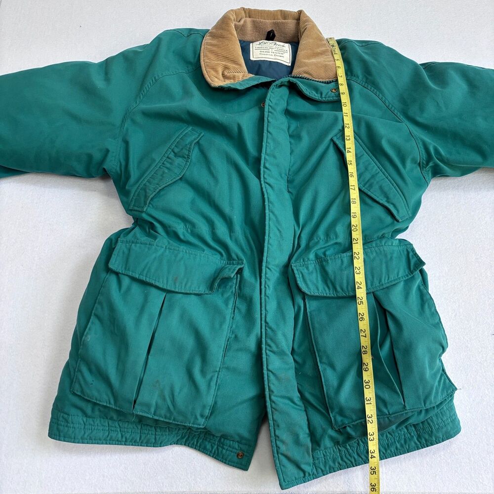 VTG 80s LL Bean Goose Down Timberline Parka Coat Mens L Chore Corduroy USA - Picture 6 of 10